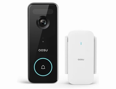 AOSU Doorbell Camera Wireless, 5MP Ultra HD, 2.4/5 GHz WiFi