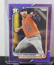 2024 Bowman Veteran Parallel Purple /250 Justin Verlander #48 Houston Astros