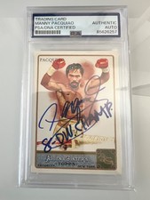 2011 TOPPS ALLEN & GINTER MANNY PACQUIAO AUTO SIGNED #262 “8 DIV CHAMP” PSA NR‼️