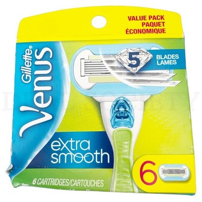 Gillette Venus Extra Smooth Womens Razor Blade Refills, 6 Count