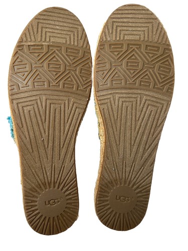 Australian Uggs Womens Aqua Edith Slides Jute Slippers Sandals MSRV $100 Size 7 - Picture 6 of 7