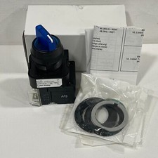 Allen Bradley 800H-2HRBH5KL8AX 30mm Selector Switch 2 Position Blue LED Knob