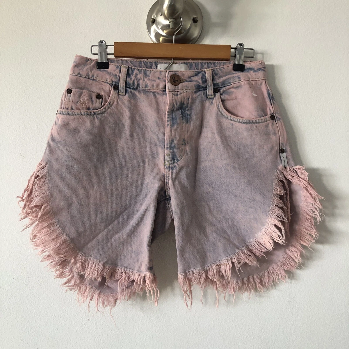 One Teaspoon Women s Size 25 Frankie s Denim Shorts Cotton Candy