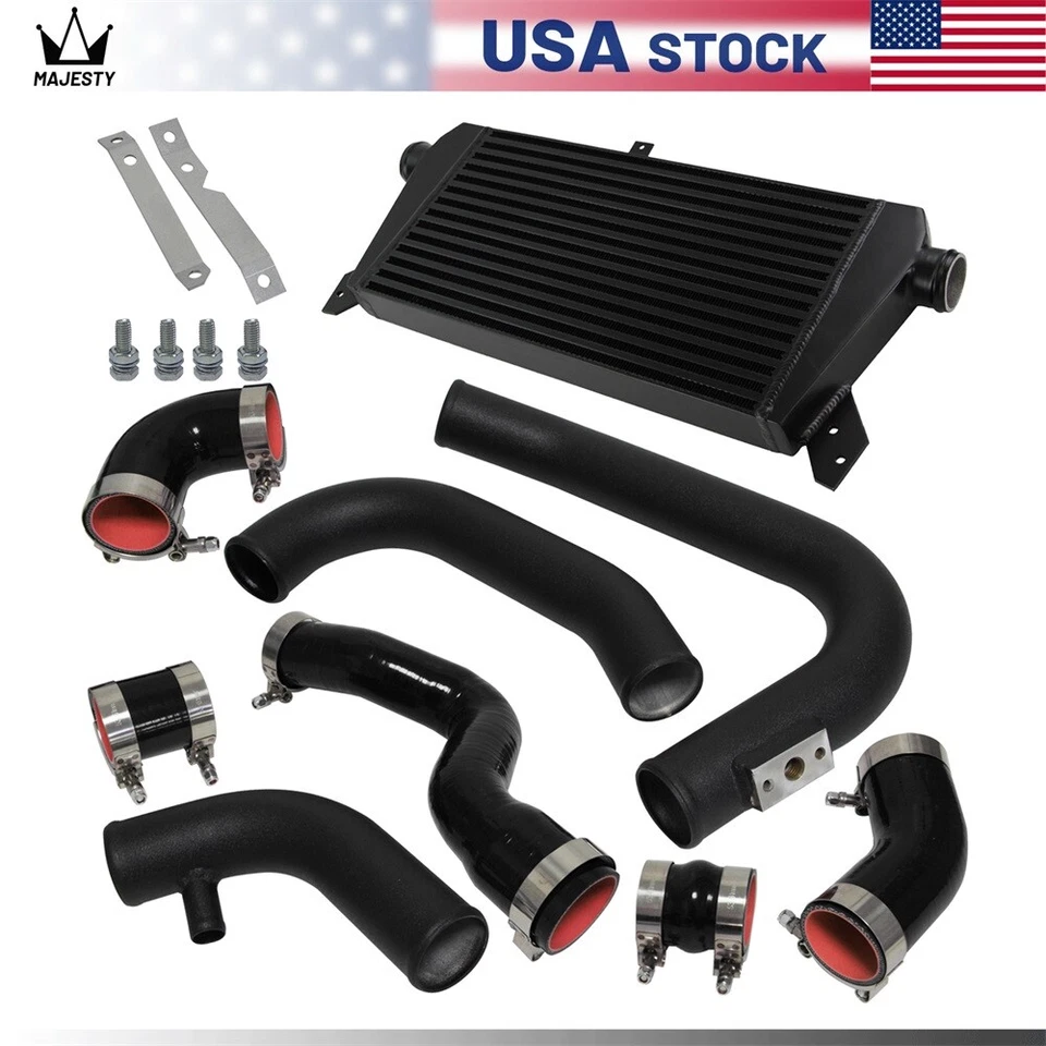 Front Mount Intercooler+Pipe Kit For Audi A4 1.8T Turbo B6 Quattro 2002-2006 BK Foto 3 de 4