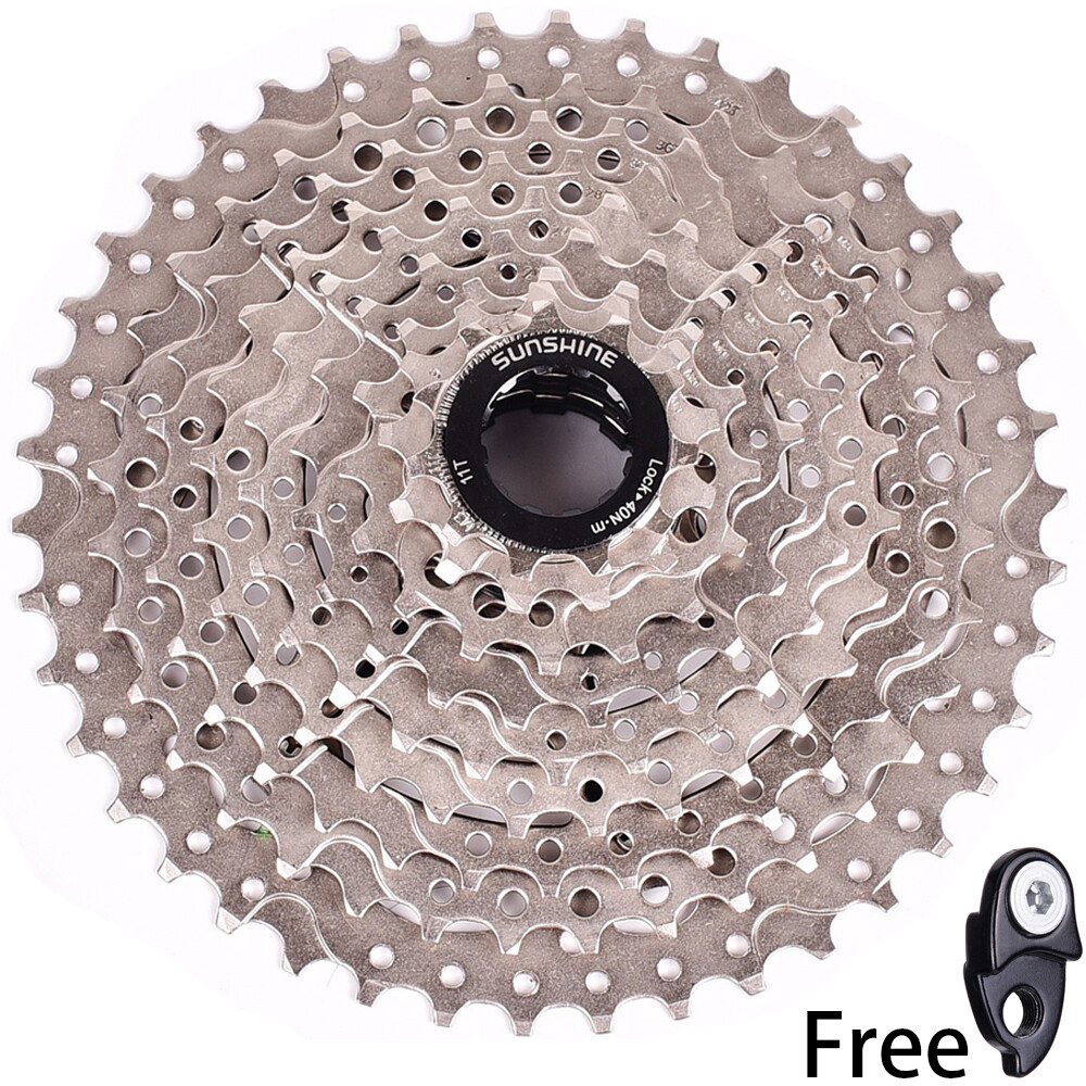 SUNSHINE MTB Bike 9 Speed 11-42T Cassette Flywheel Silver fit
