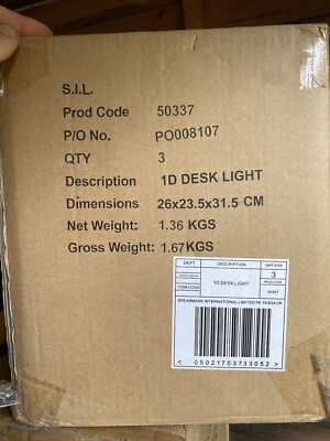 X3 One Direction LED Lamps new in box 2013 dated box Of 3 1d Desk Lights