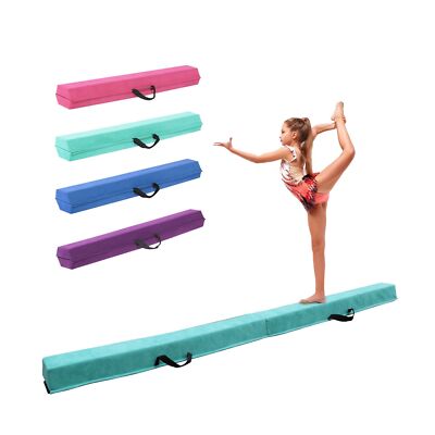 FINCOME 8FT/9FT/10FT Folding Balance Beam, Portable Gymnastics Beam Equipment...