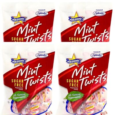 Atkinson s Sugar-Free Mint Twist  4 Count, Refreshing Hard Candy, Kosher & Vegan