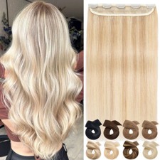 Real Remy Weft Clip In ONE PIECE Hair Extensions 100% Human Hair 3/4 Full Head F