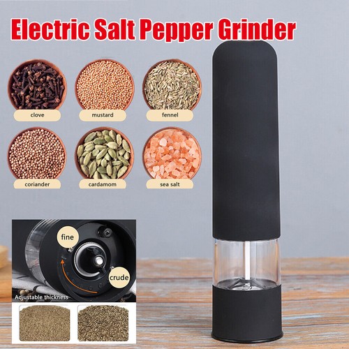 Electric Salt Pepper Grinder Automatic Refillable Battery Operated