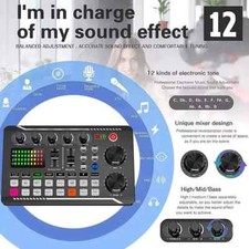 Professional Audio Mixer Live Sound Card with DJ Mixer Effects and Voice Changer