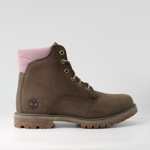 TIMBERLAND WOMEN'S WATERVILLE 6" WATERPROOF BOOTS OLIVE NUBUCK A2GN2 SIZE 9.5