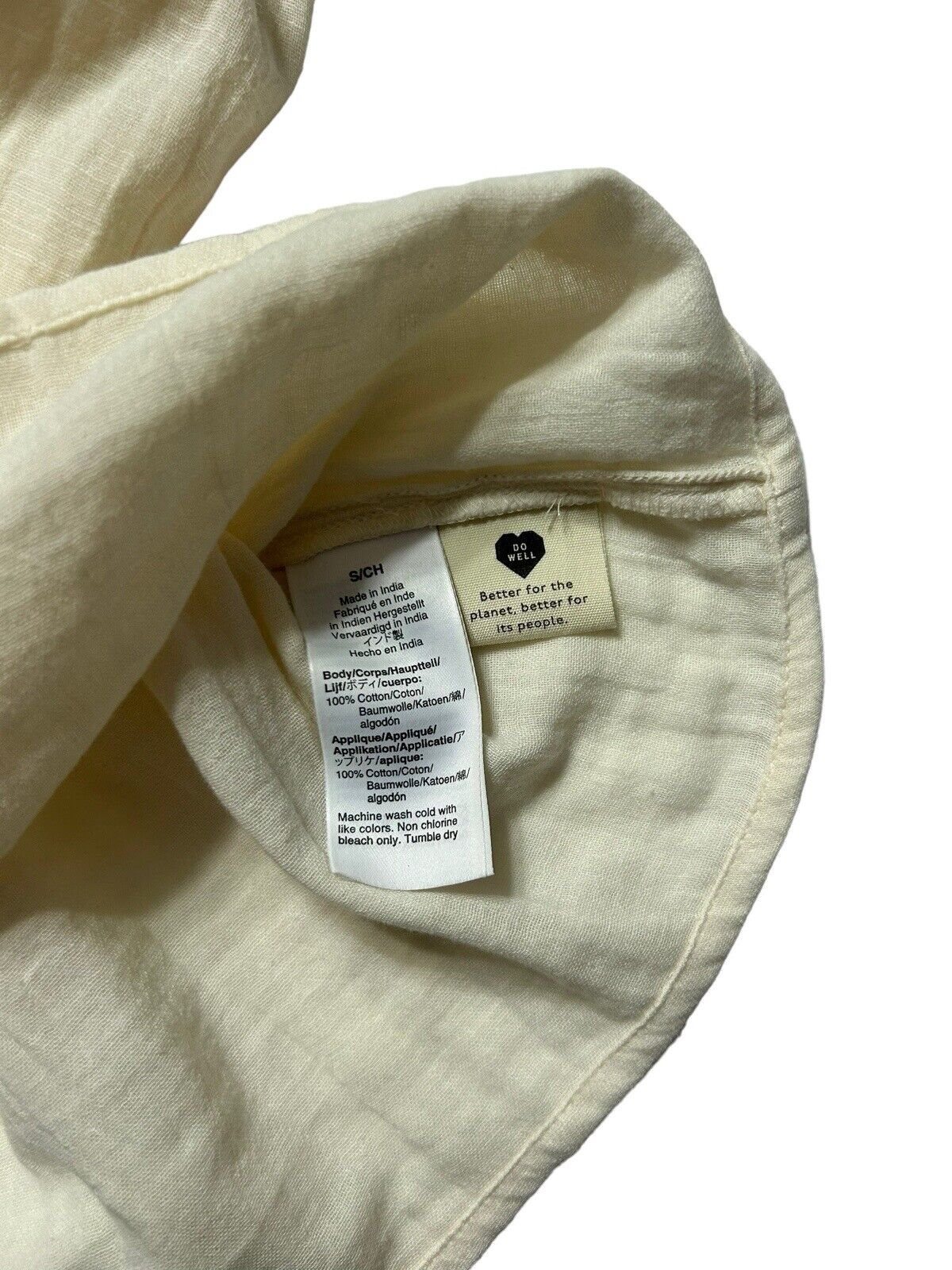 Madewell Patchwork Square Neck Top Short Sleeve S… - image 4