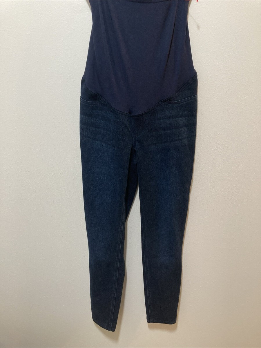 SPANX Mama Ankle Jean-ish Leggings Med Maternity Pant Blue