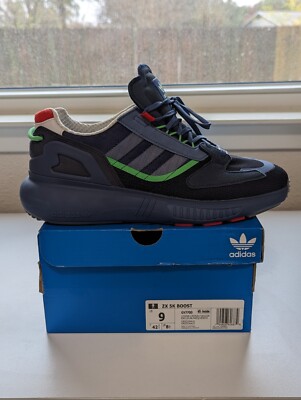 Adidas ZX 5K Boost Mens Athletic Sneaker Running Shoe Navy Blue Green Size 9