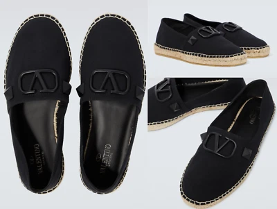 VALENTINO GARAVANI Espadrilles Stud Sign Canvas V-LOGO Sneakers Chaussures 39 - Photo 1/4