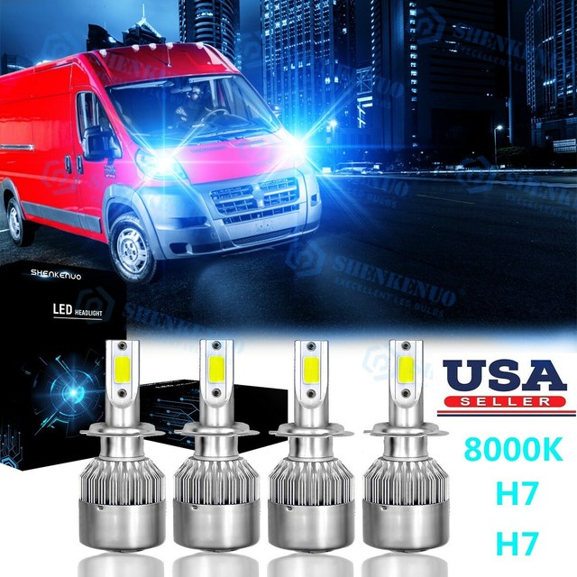 For Ram ProMaster 1500 2500 3500 20142018 4x H7 Combo Headlight LED