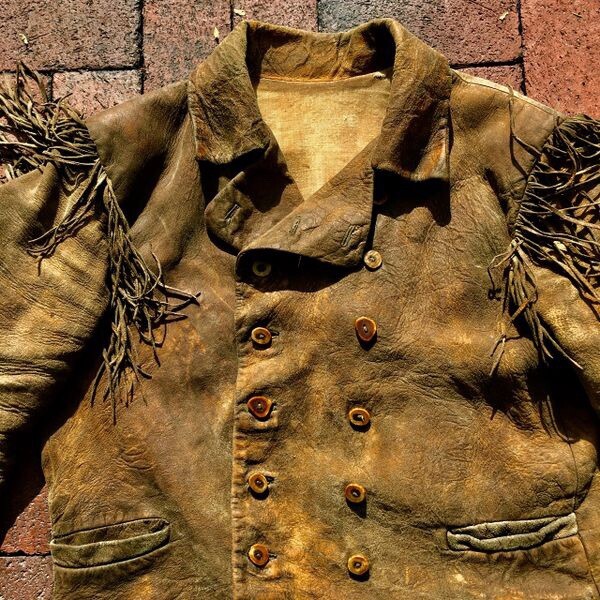 1890s REAL WILD WESTERN Leather Fringed Jacket Cowboy Western Fits