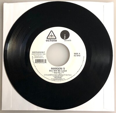 Maroon 5 / She Will Be Loved & Sunday Morning / 2004 Octone 45 rpm / Mint