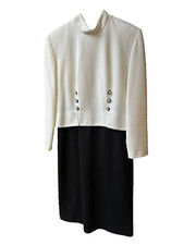 Caron Petite Size: 10 Vintage Dress Color Block Long Sleeve Made in USA