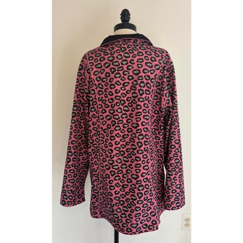 Bala Bala Pink Leopard Jacket Raincoat Oversized Pockets Wrap Womens L/XL - Picture 5 of 6