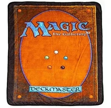 Bioworld Magic: The Gathering Card Back Plush Throw Blanket NEW WITH TAGS