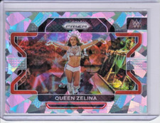 QUEEN ZELINA VEGA   ( CRACKED ICE PRIZM Card #44 ) 2022 WWE Panini Prizm DIVA