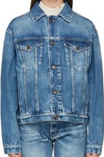 Maison Margiela Women’s Oversized Denim Jacket Blue Size 42 / 6 Us $1135+ New