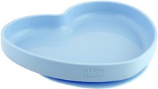 Chicco - Piatto Cuore Con Ventosa Silicone 9 Mesi + Azzurro