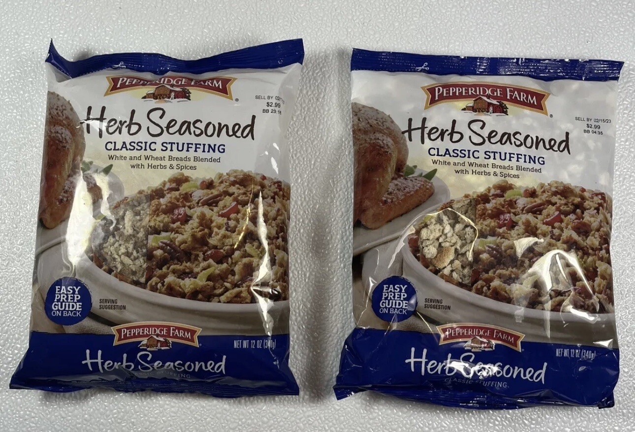 (2) Pepperidge Farm Stuffing Classic Herb Seasoned Thanksgiving Fast
