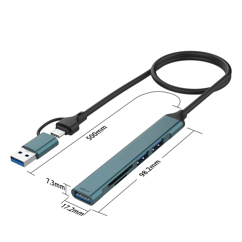 Usb hub Splitter Extender converter SD/TF card reading Laptop Docking Station