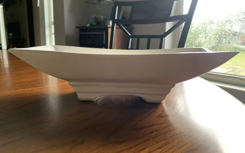 McCoy pottery planter vintage white flower arrange Pot planter ceramic art deco