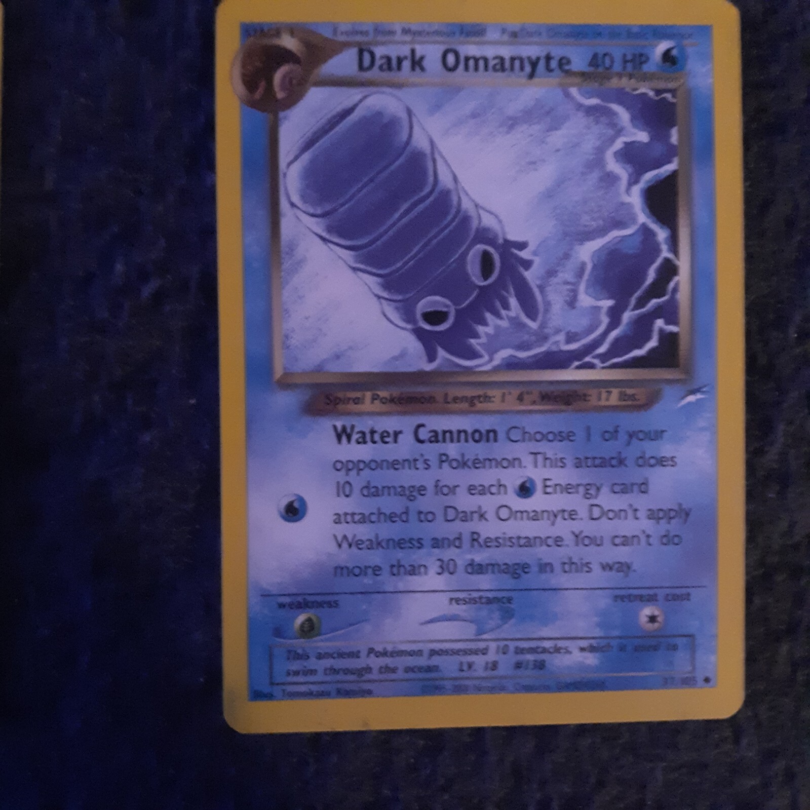 Dark Omanyte Neo Destiny Set 37/105 Pokemon Cards