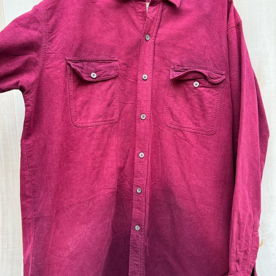 Moose Creek Men’s 2XLT Heavy Cotton Vintage Distressed Button Down
