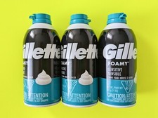 GILLETTE Foamy Shaving Cream Sensitive - Lot ...