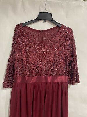 Every Pretty Formal Dress Burgundy Size 18 , 3/4 Sleeve New With Tag | eBay