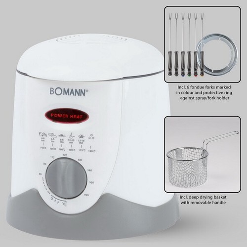 BOMANN 2in1-Set Fondue-Fritteuse Elektro-Friteuse Fondueset 1 L Fritöse Frittöse - Bild 8 von 8
