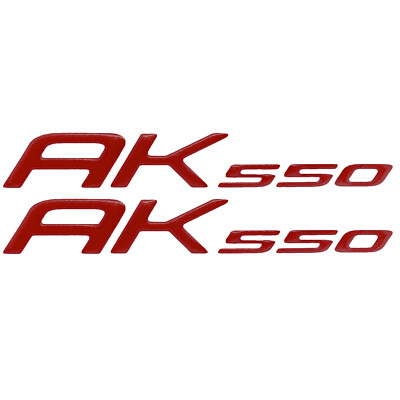 MF3544 - Set 2 Stickers Red Resin 3D Fairing Rear Kymco AK550 2017/2024