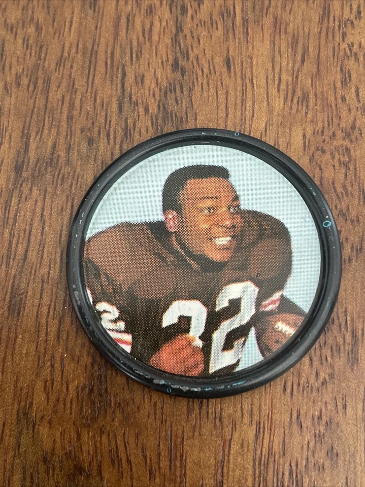 Moneda de fútbol americano de colección 1962 Salada NFL #56 Jim Brown Cleveland Browns Foto 2 de 3