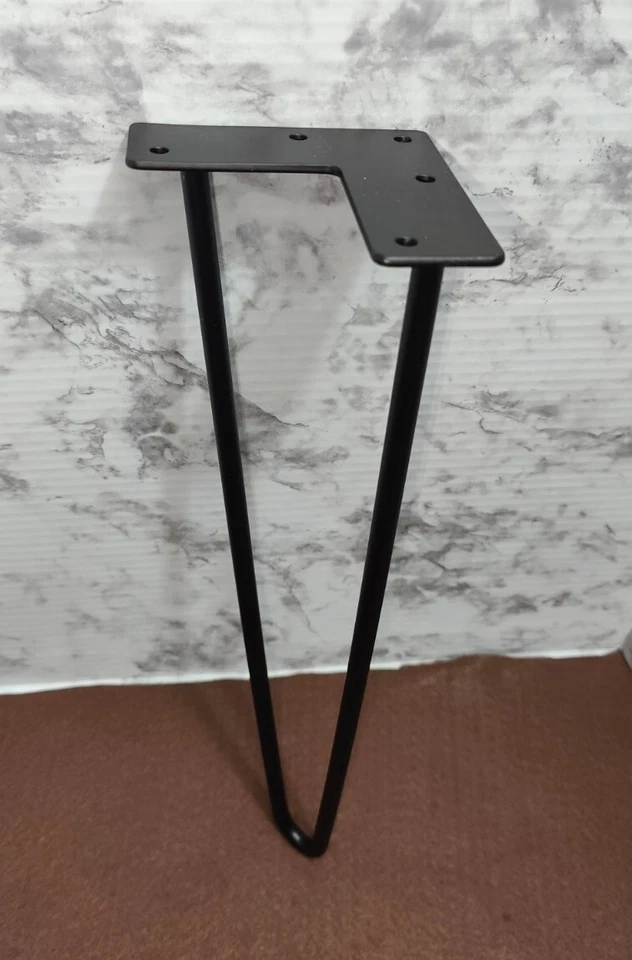 Orgerphy 16" Black Hairpin Furniture Legs (4PCS) Heavy Duty w/ Floor Protectors  - Image 2 of 3