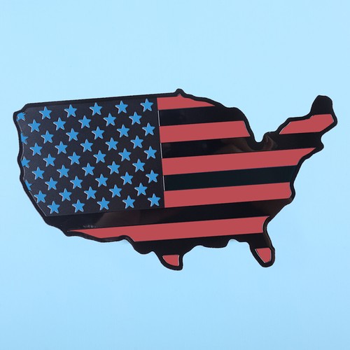Autocollant 3D Métal Drapeau Américain - Bronze Métallique - Pour Véhicule, 2.71x1.77 Pouces