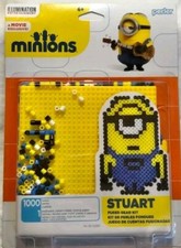 Minions Stuart The Rebel Fused Bead Set 1000 Beads Craft Art Set Collectible NWT