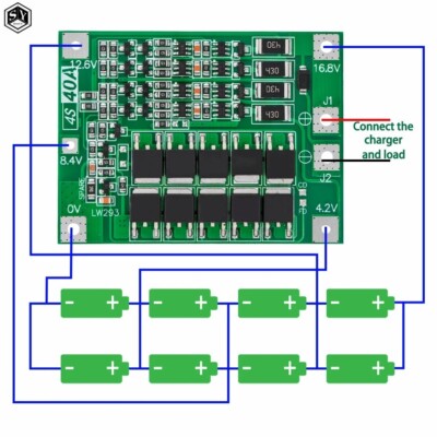 4S 40A Li-Ion Lithium Akku Schutz Platine BMS für 18650er Pack Balance
