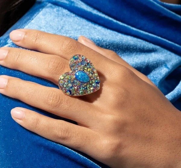 Acessórios de joias Paparazzi - Bejeweled Beau - Anel azul - Peça LOP - Imagem 4 de 4