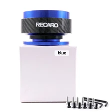 RECARO Blue Carbon Fiber Steering Wheel Quick Release Hub Snap Off Boss Kit