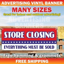 STORE CLOSING EVERYTHING MUST BE SOLD Advertising Banner Vinyl Sign SALE SAVE