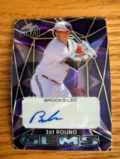 2024 Leaf Metal  Brooks Lee Auto Purple Lava 1st Rd Gems 3/9 Twins