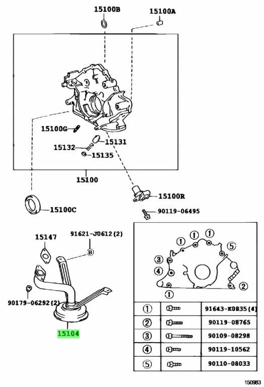 Filtro de aceite original Toyota Land Cruiser 100 Lexus LX470 UZJ100 15104-50160 Foto 2 de 2