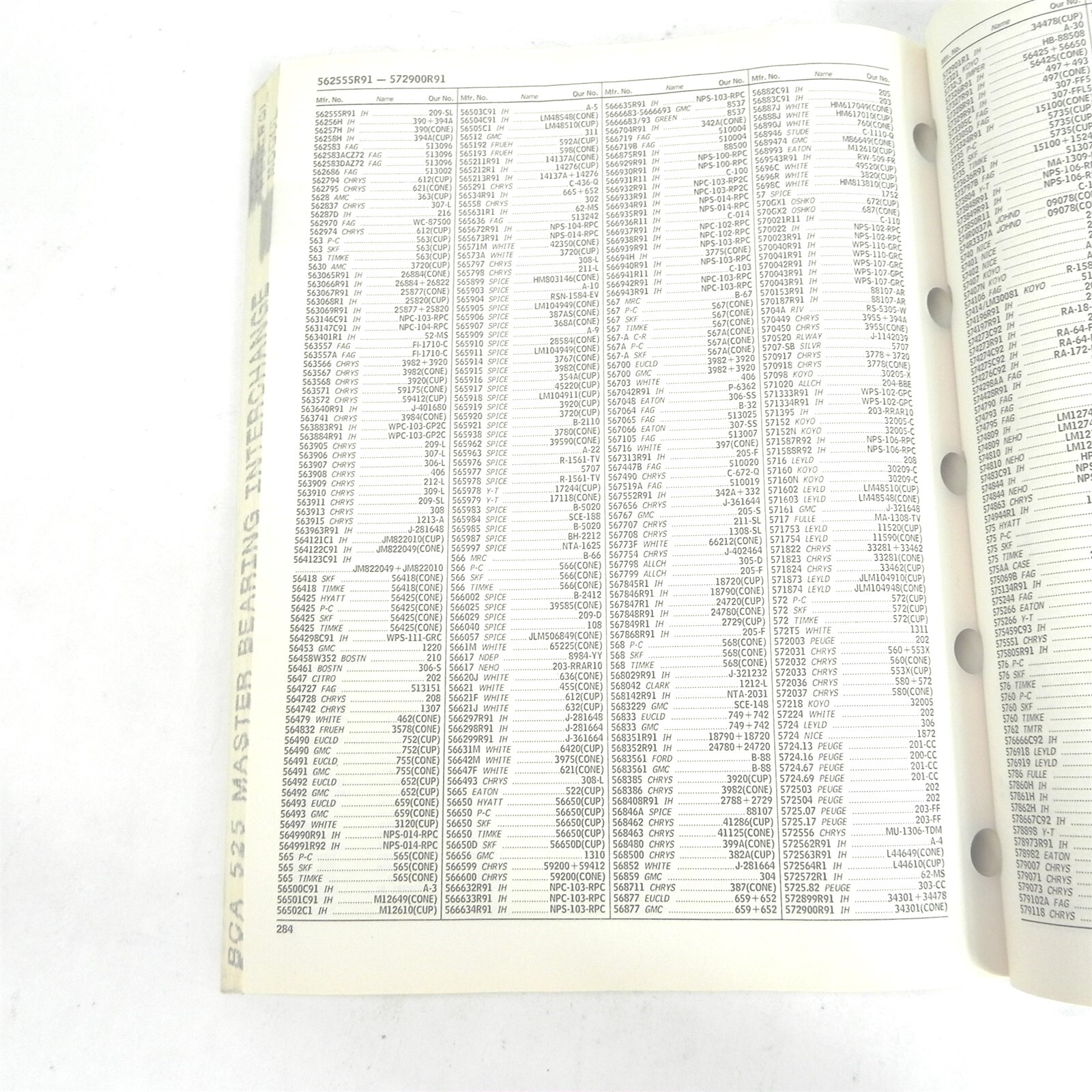 VINTAGE 1997 FEDERAL MOGUL CATALOG 525 MASTER ANTIFRICTION BEARING