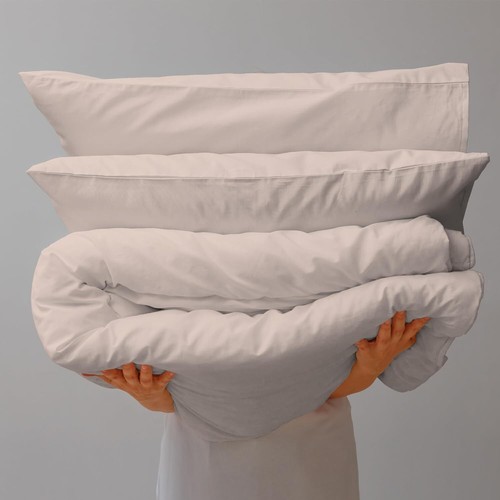 Juego de cama Purity Home 400 hilos 100 % algodón tamaño king en rubor. - Imagen 6 de 10